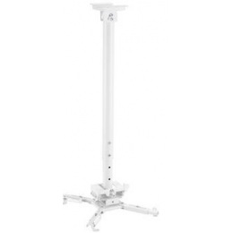 Stropný držiak na projektor Vivolink 35 kg max, 74.5 - 114.5cm, 360°, biela farba