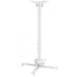 Stropný držiak na projektor Vivolink 35kg max, 60.5 - 90.5 cm, 360°, biela farba