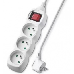 Predlžovací kábel 3 zásuvky 2m Geti GEC32S s vypínačom