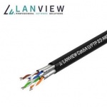 LAN kábel vonkajší Lanview Cat6A, U/FTP, PE, predaj na metre