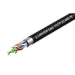 LAN kábel vonkajší Lanview Cat6 F/UTP, PE, predaj na metre