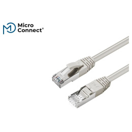 Patch kábel Microconnect Cat6A, S/FTP 1m, LSZH, Cu, šedý