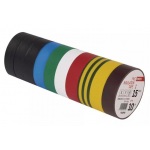 Izolačná páska PVC 15mm / 10m, farebný mix, balenie 10ks